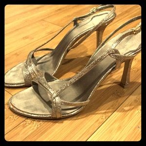 Nine West Accolia Slingback Sandal Gold Glitter